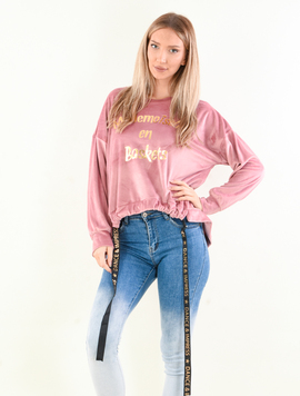 Hanorac Dama PrintVelvet Roz Fanat